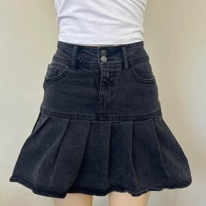 Wild Fable Charcoal Denim Mini Skirt
